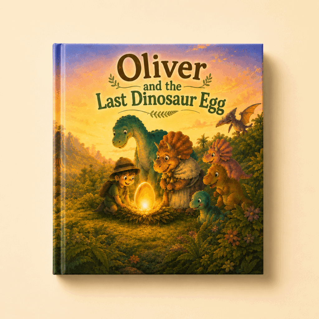 Cover of The Last Dinosaur Egg, a personalized childrens picture book from Fenous