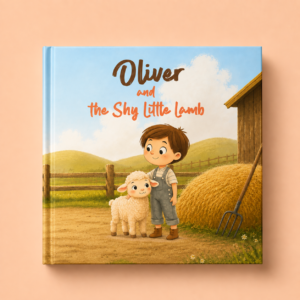 Cover of The Shy Little Lamb, a personalized childrens picture book from Fenous